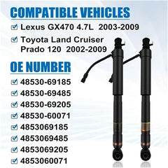 4853069185 2pcs Front/Rear Shock Absorber Compatible For Toyota Land Cruiser Prado 120 Compatible For Lexus GX470 02-09 4853069485 4853069205 48510-69195